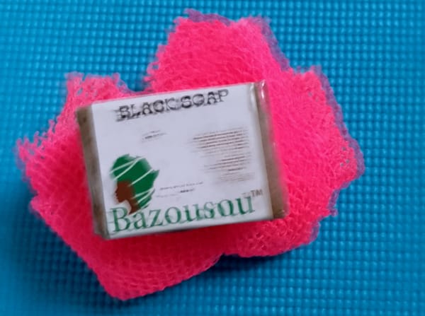 "Organic African Soap and  Scrub tool"